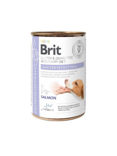 Вологий корм Brit VetDiets Gastrointestinal для собак, які страждають на шлунково-кишкові розлади, 400 г (лосось і горох)