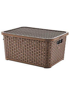 Кошик для зберігання Basket Rotang, з кришкою, коричневий, 7 л