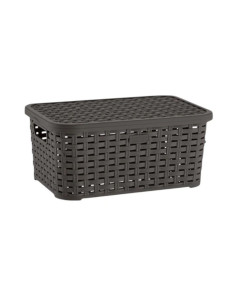 Кошик для зберігання Basket Rotang, з кришкою, сірий, 7 л