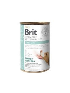 Вологий корм для собак Brit VetDiets Dog Struvite, при лікуванні та профілактиці сечокам'яної хвороби, 400 г, індичка та горошок