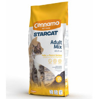 Сухий корм для дорослих котів Cennamo StarCat Mix з куркою, рибою та овочами, 18 кг