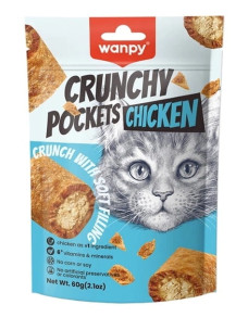 Лакомство для кошек Wanpy Подушечки с курицей 60 г