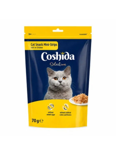 Лакомства для кошек, мини-полоски с курицей Coshida Selection Cat Snack Mini-Strips rich in Chicken, 70 г