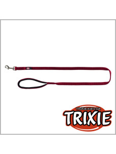 Поводок Trixie Premium нейлоновый бордовый для собак, размер XS-S, длина 1.2 м, ширина 15 мм
