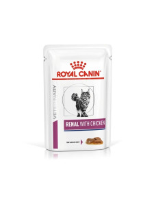 Вологий корм Royal Canin (Кусочки в соусе) для дорослих кішок, підтримка функції нирок при гострій або хронічній нирковій недостатності, 85 г