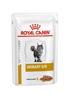 Вологий корм Royal Canin Urinary S/O Cat (Кусочки в соусе) для дорослих кішок, сприяє розчиненню струменевих каменів та запобіганню їх повторному утворенню, 85 г