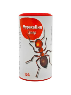 Высокоэффективное средство-порошок для уничтожения муравьев МурахаЦид Супер, 120 г ТОВ Агрогмаг