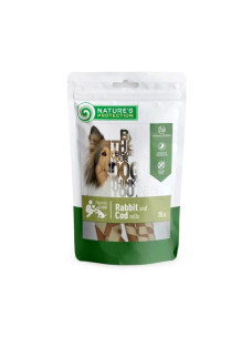 Ласощі для собак з кролика та тріски Nature's Protection, 75 г