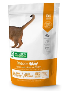 Сухий корм для дорослих котів мешкаючих у будинку Nature's Protection Indoor, 400 г