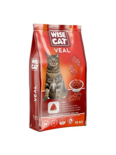 Сухий корм для котів Wise Cat Телятина, 10 кг