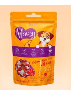 Лакомство для собак Mavsy, утиная ножка с кальцием, 100 г