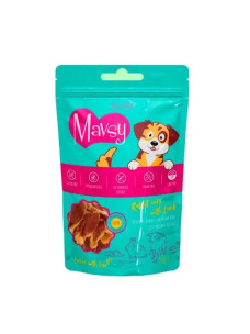 Лакомство для собак Mavsy, кроличьи ушки с мясом ягненка, для крепких челюстей, 100 г