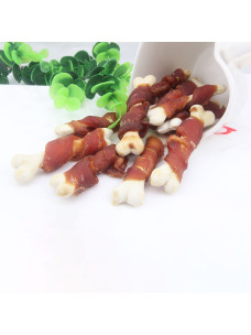 Лакомство для собак Сельские Вкусности кальциевые косточки с уткой 7 см 500 г