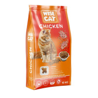 Сухой корм Wise Cat Chicken для кошек с курицей, 10 кг