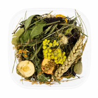 Ласощі для папуг GreZo Копошилка, 100 г, насіння, горіхи, фрукти, овочі, сіно, гілочки, KRSG02