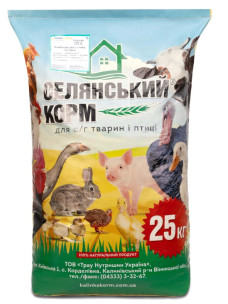 Комбикорм для сельскохозяйственной птицы Селянский корм с 4 недель 25 кг