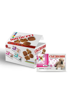 Съедозин антигельминтик для собак, 1 таблетка на 60 кг