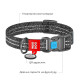 Ошейник для собак Collar 029411, хлопок, со светоотражающими элементами и QR-паспортом, 25 мм, 35–58 см, серый