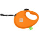 Поводок-рулетка для собак Waudog R-leash S, 3 м, до 12 кг, оранжевый, со светоотражающей лентой и контейнером для пакетов, 26274