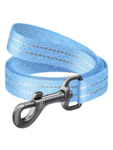 Повідець для собак Waudog Re-cotton 03092 із бавовни, світловідбивний, 20 мм, 200 см, блакитний