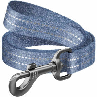 Поводок для собак Waudog Re-cotton 401712 из хлопка, светоотражающий, 25 мм, 500 см, синий
