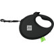 Поводок-рулетка для собак Waudog R-leash S, 3 м, до 12 кг, черный, со светоотражающей лентой и контейнером для пакетов, 26271