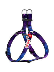Шлея для собак Waudog Nylon з QR-паспортом, малюнок NASA 21, S, 15 мм, 40–55 см, 4800-0148