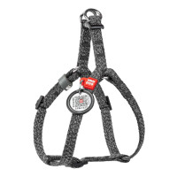 Шлейка для собак Collar из хлопка с QR-паспортом, светоотражающая, серая, XS, ширина 10 мм, обхват 30–40 см, 167011