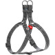 Шлейка для собак Collar из хлопка с QR-паспортом, светоотражающая, серая, L, ширина 25 мм, обхват 60–85 см, 033311
