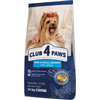Сухий корм для собак малих і мініатюрних порід Club 4 Paws з лососем, 14 кг, 5740