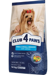 Сухий корм для собак малих і мініатюрних порід Club 4 Paws з лососем, 14 кг, 5740