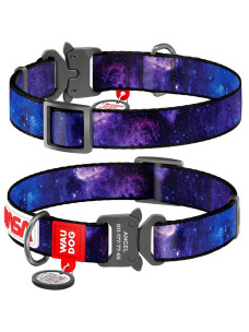 Нейлоновый ошейник для собак Collar 4502-0148 с QR-паспортом, пластиковым фастексом, 20 мм, 28–40 см, Nasa 21