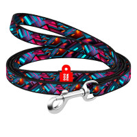 Повідець для котів і собак малих порід WAUDOG Nylon XS із малюнком Нескінченні світи, 10 мм, 122 см, 369-4058