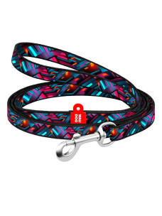Повідець для котів і собак малих порід WAUDOG Nylon XS із малюнком Нескінченні світи, 10 мм, 122 см, 369-4058