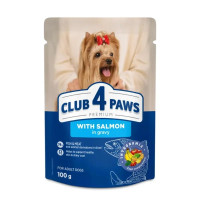 Влажный корм для собак мелких пород Club 4 Paws с лососем в соусе, 100 г, 4606