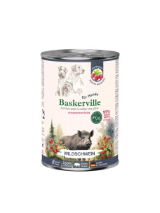 Влажный корм для собак Baskerville с мясом дикого кабана и малиной, 400 г