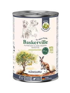 Влажный корм для собак Baskerville FOS Holistic с мясом кенгуру для чувствительного пищеварения, 400 г