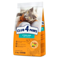 Сухой корм для стерилизованных кошек Club 4 Paws с лососем, 2 кг, 4798