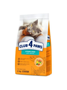 Сухой корм для стерилизованных кошек Club 4 Paws с лососем, 2 кг, 4798