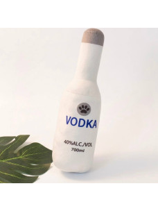 Плюшева іграшка для собак Пляшка VODKA з пищалкою 24×7 см