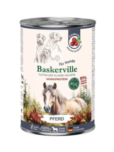 Влажный корм для собак Baskerville FOS Holistic с кониной, 400 г