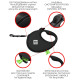 Повідець-рулетка для собак Waudog R-leash S, 3 м, до 12 кг, Леопард, зі світловідбивною стрічкою та контейнером для пакетів, 255-4066