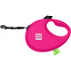 Поводок-рулетка для собак Waudog R-leash S, 3 м, до 12 кг, розовый, со светоотражающей лентой и контейнером для пакетов, 26277