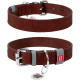 Кожаный ошейник для собак Waudog Classic 02176 с QR-паспортом, 20 мм, 30–39 см, коричневый