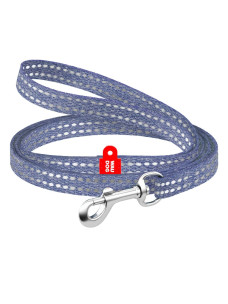 Поводок для котов и собак мелких пород Waudog Re-cotton 164412 из хлопка, светоотражающий, 10 мм, 200 см, синий