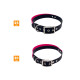 Нашийник для собак Ginger ПВХ з пряжкою та люверсами, 20 мм, чорний з помаранчевою ручкою, M/L, 47207