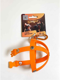 Держатель для мяча Ginger ПВХ с фастексом на карабине, 9 см, оранжевый