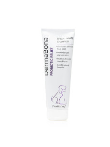 Шампунь для белошерстных пород домашних животных с пробиотиками DermaBona Bright White, 250 мл