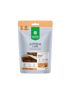Лакомство для собак Nature’s Protection Superior Care кроличьи ушки с утиной начинкой, 75 г