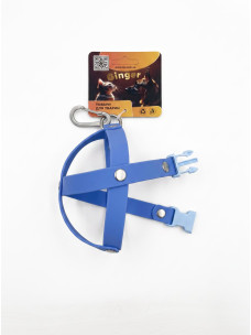 Держатель для мяча Ginger ПВХ фастекс на карабине 11 см голубой